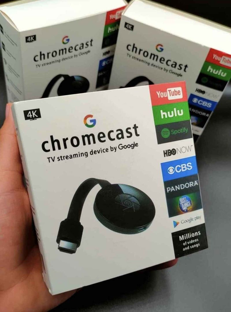 مشغل الوسائط المتعددة للتلفزيون شاهد بث مباشر لهاتفك على التلفاز CROMECAST tv streaming  device wifi 1080p