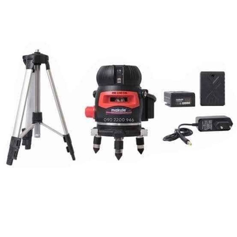 Niveau laser à 5 lignes Makute double batterie + Trépied de niveau laser