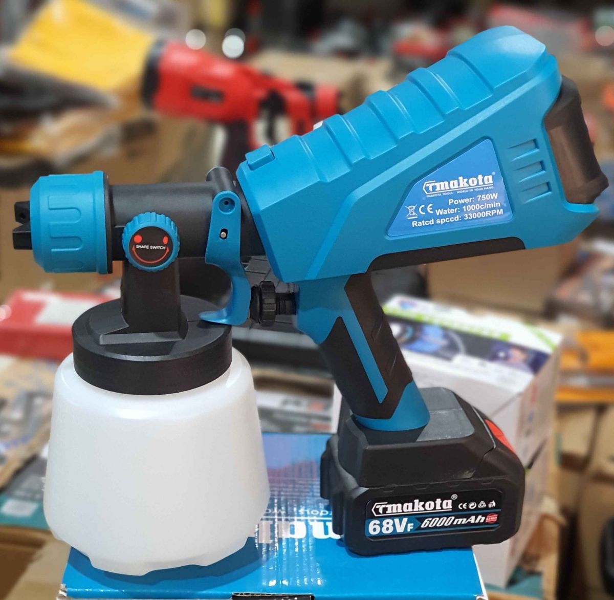 Pistolet  peinture à batterie makota 68v