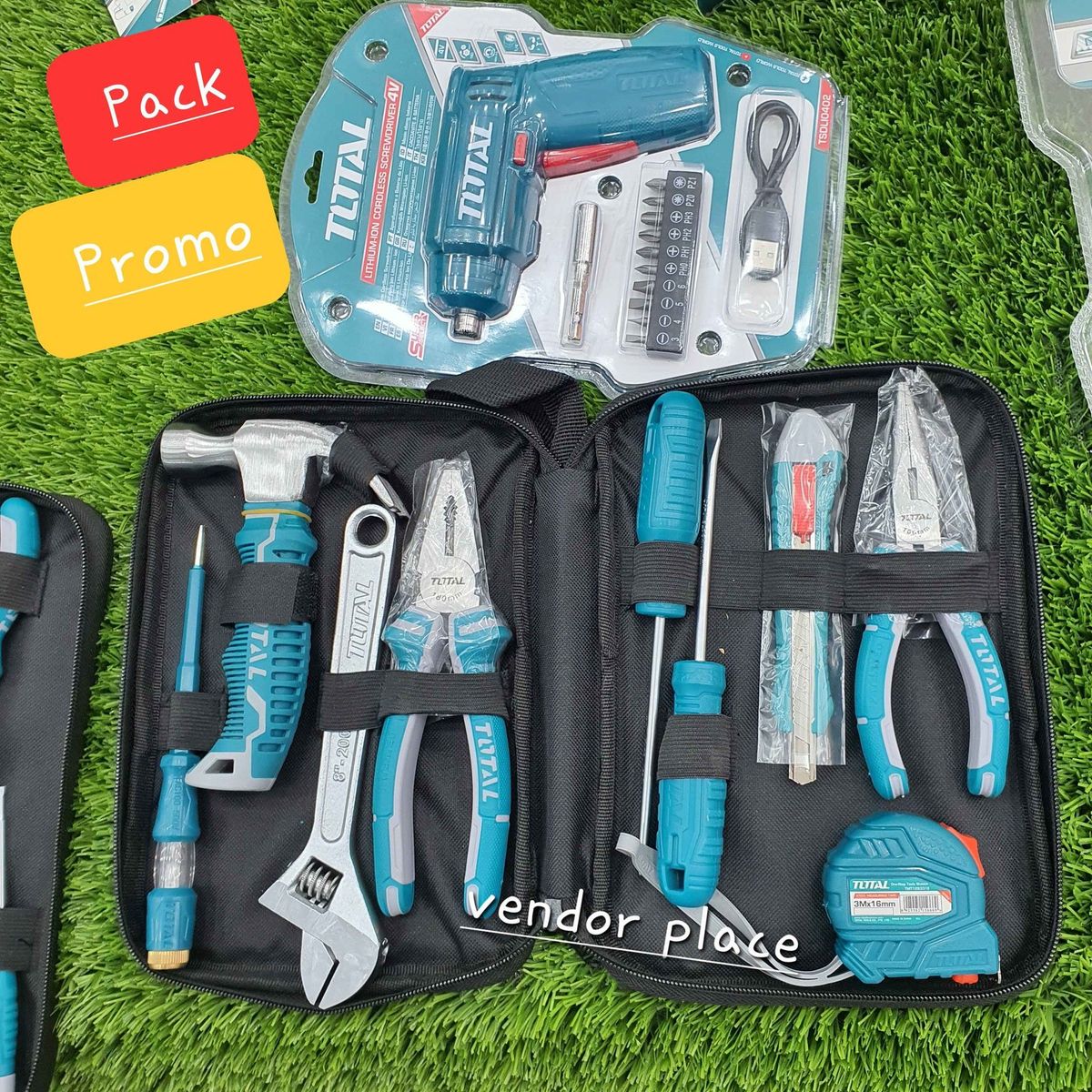 Pack Total Visseuse 3.6v + pochettes 9 pcs