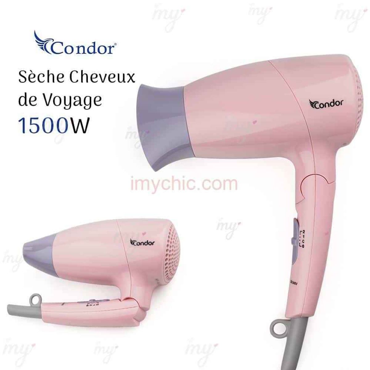Mini Sèche cheveux de voyage 1500W CONDOR SC260PG