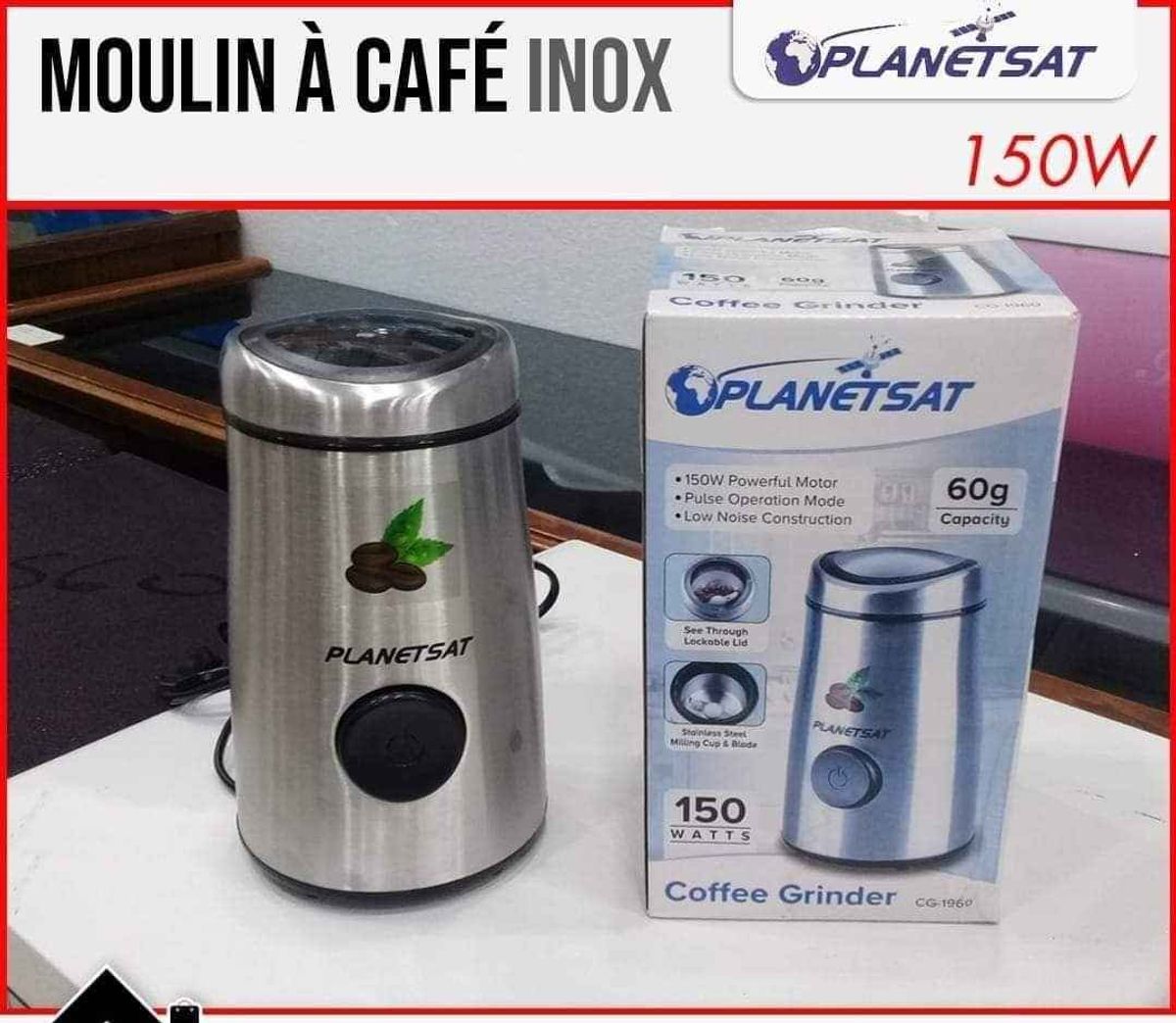Planetsat Mini  Moulin à café Inox ORIGINAL
