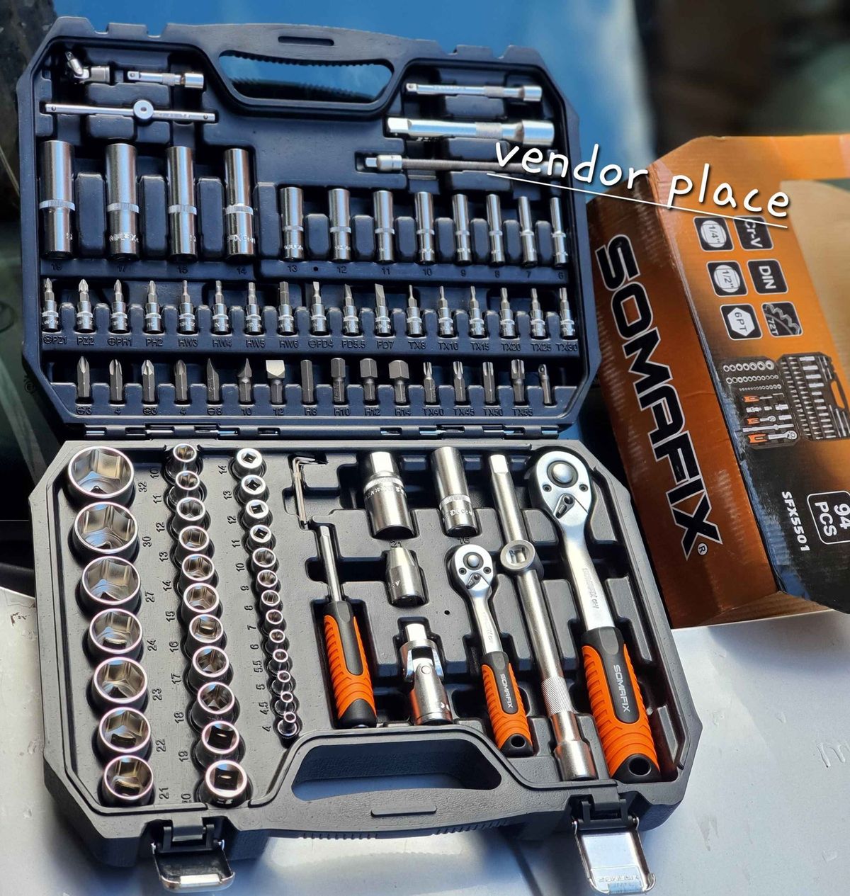 Caisse à douille 94pcs SOMAFIX original