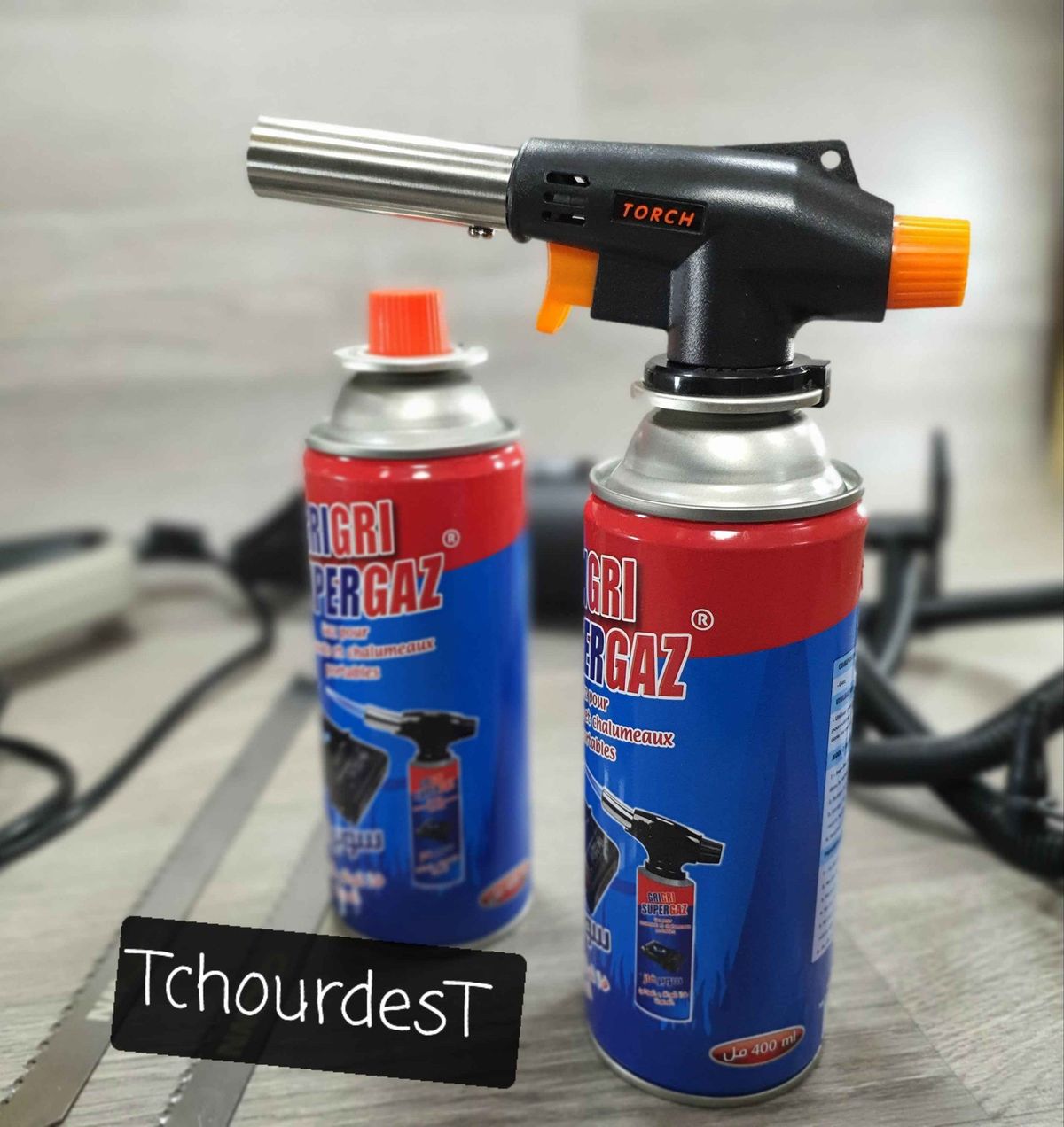 Tête chalumeau + 2 bouteilles