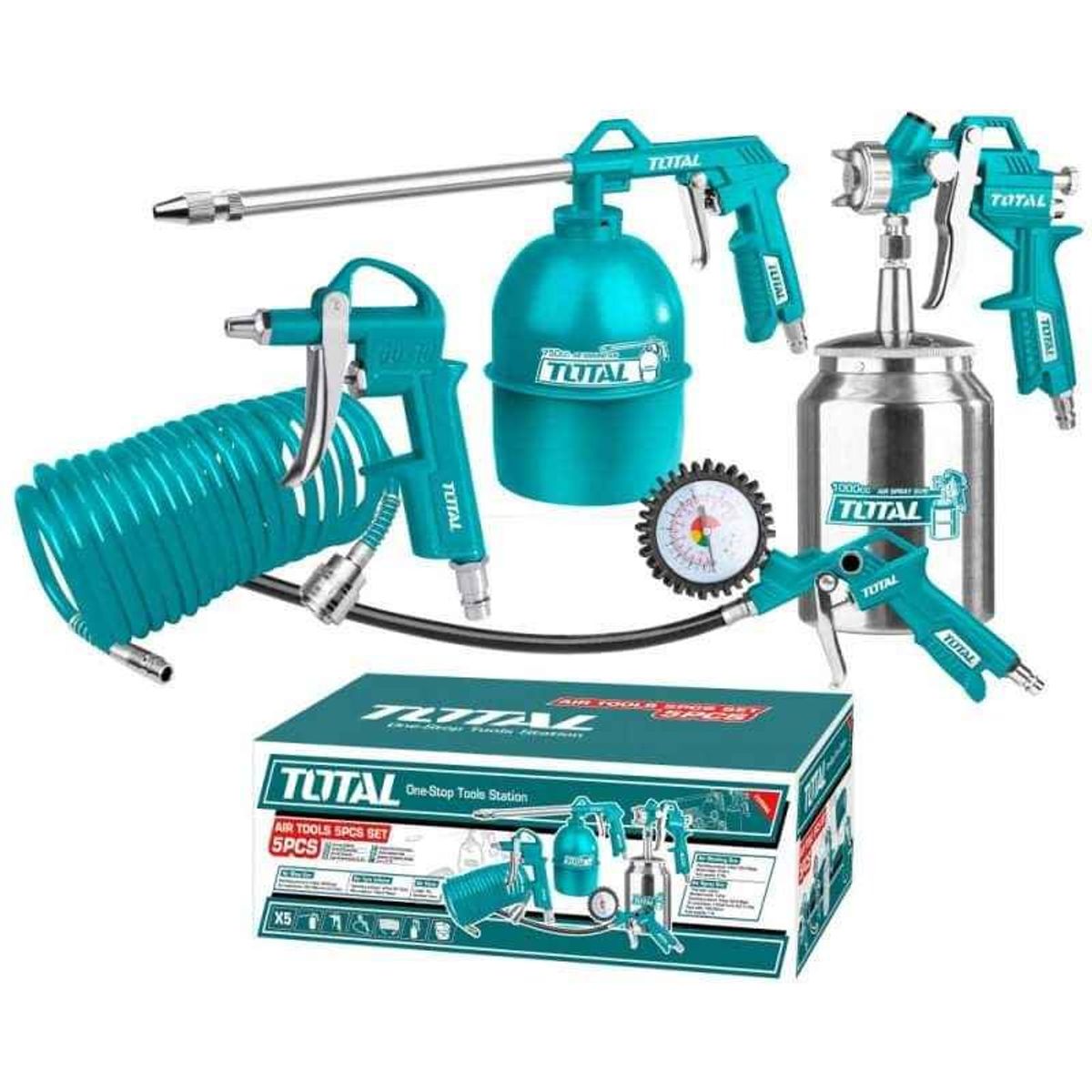 Ensemble de pistolet pneumatiques multifonctions 5pcs TOTAL TATK 051