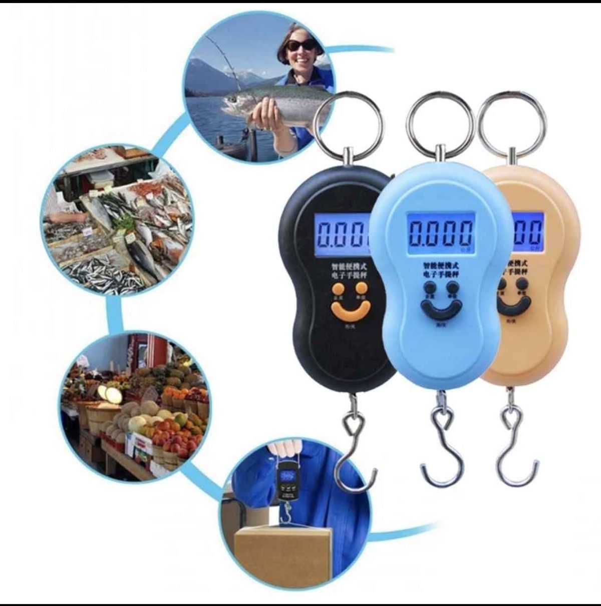 Mini balance électronique Portable à affichage numérique, 50kg,