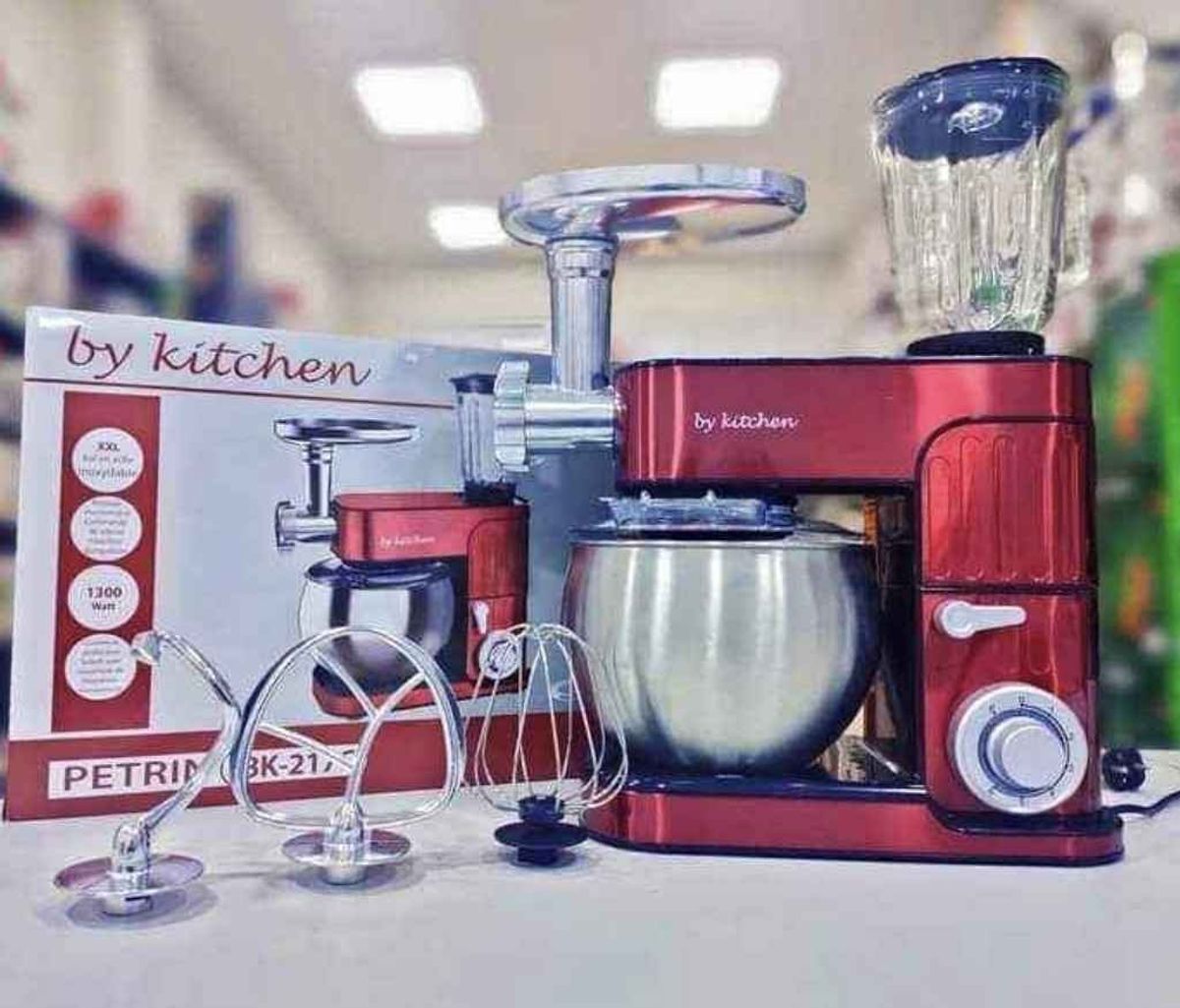 عجان وخلاط إحترافي 3في1 من By Kitchen لتحضير العجائن ومختلف الوصفات المنزلية.5.5لتر